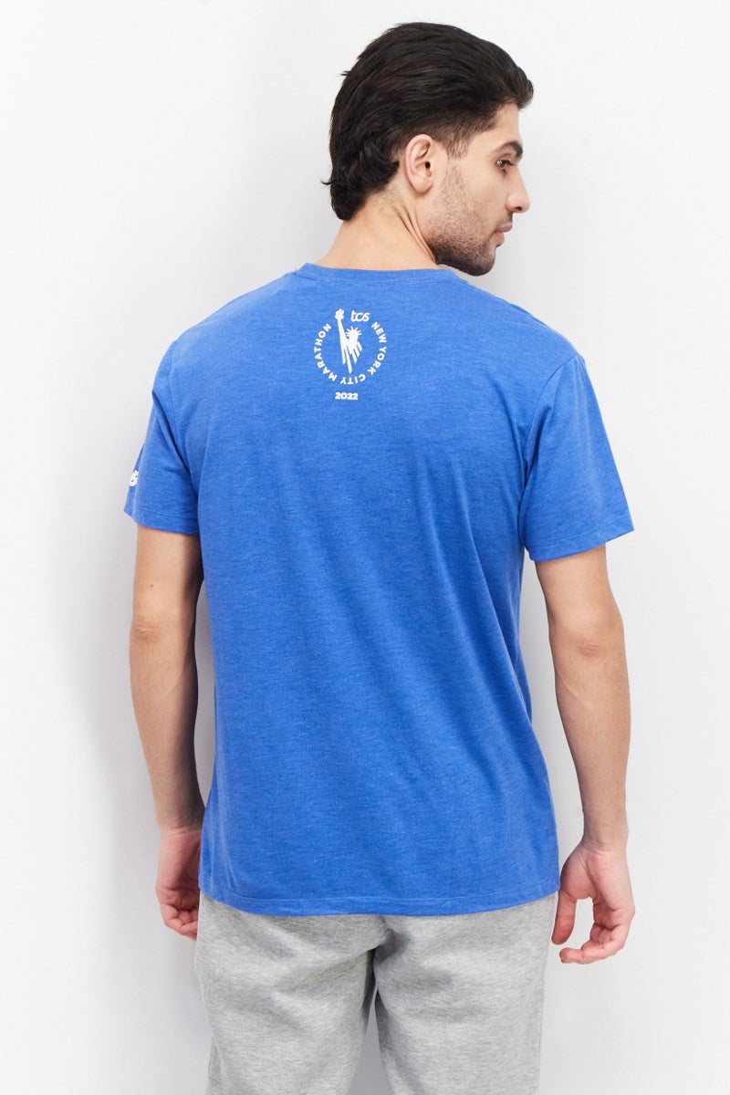 New Balance Men Sportswear Fit Short Sleeves Graphic T-Shirt, Team Royal - Image 2